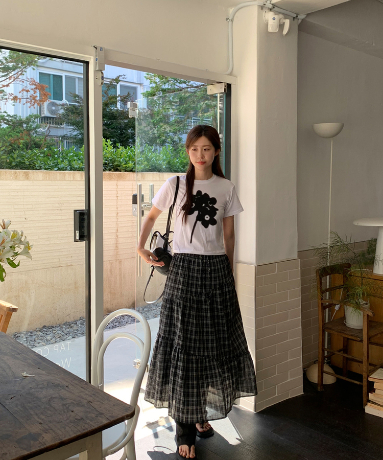 半袖Tシャツ フラワー半袖Tシャツ IVORY