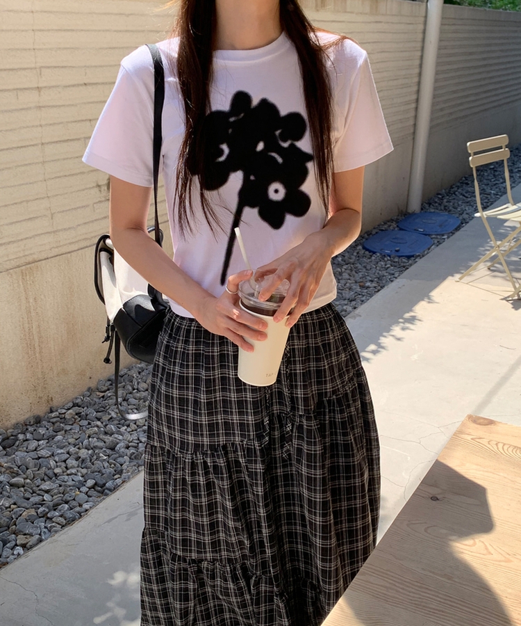 半袖Tシャツ フラワー半袖Tシャツ IVORY