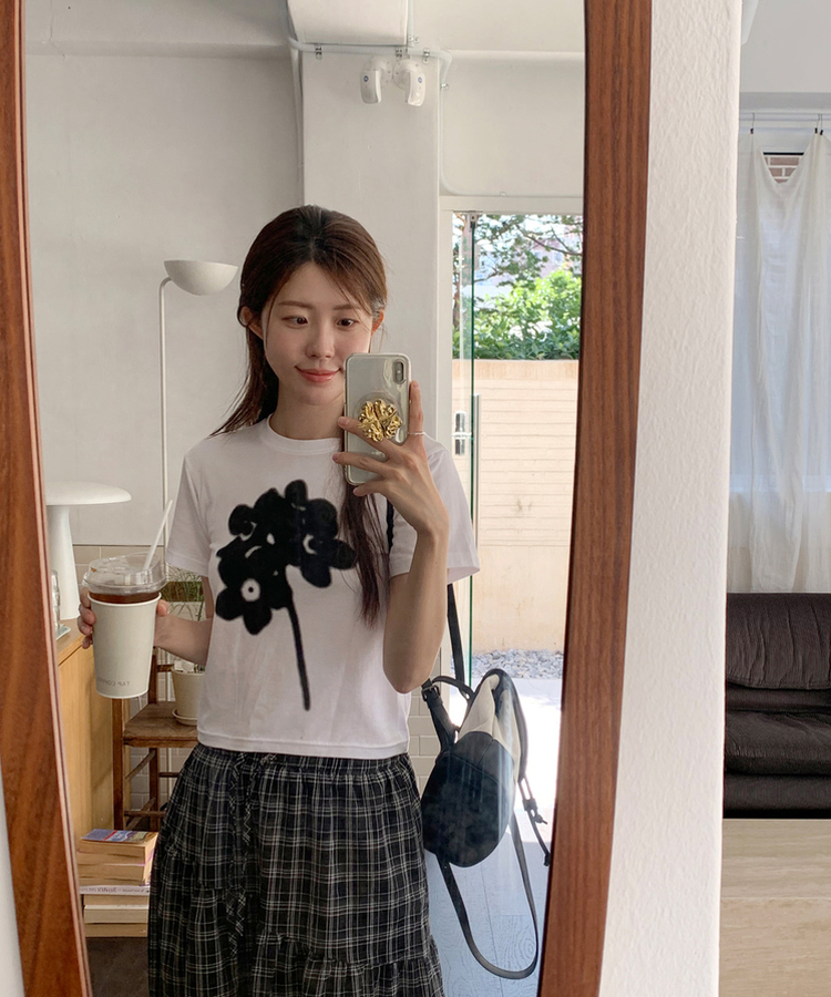 半袖Tシャツ フラワー半袖Tシャツ IVORY