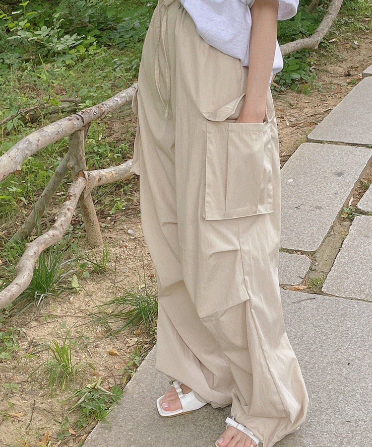 ベッキーカーゴワイドパンツ BEIGE