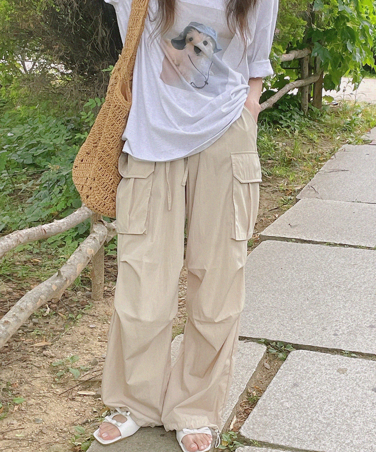 ベッキーカーゴワイドパンツ BEIGE