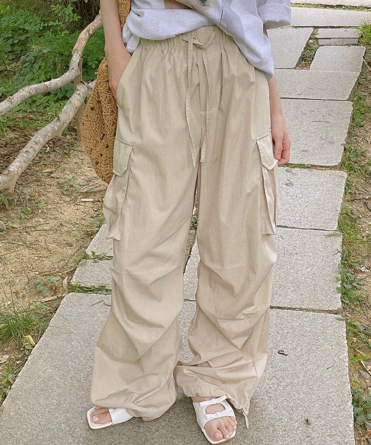 ベッキーカーゴワイドパンツ BEIGE