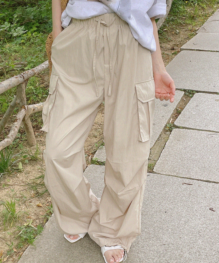 ベッキーカーゴワイドパンツ BEIGE