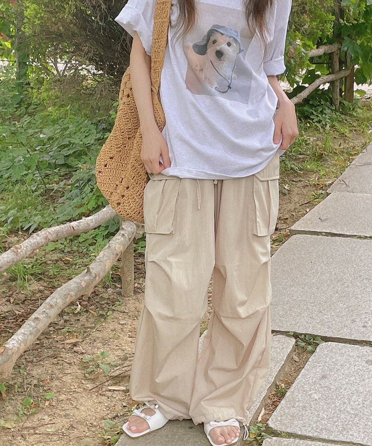 ベッキーカーゴワイドパンツ BEIGE