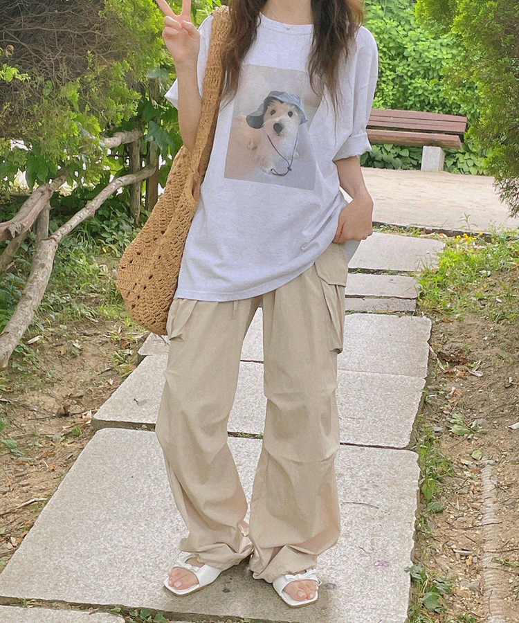 半袖Tシャツ バケットドッグ半袖Tシャツ MELANGE