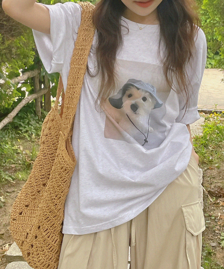 半袖Tシャツ バケットドッグ半袖Tシャツ MELANGE