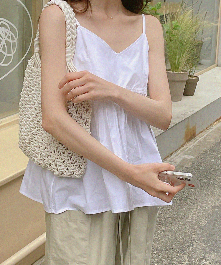 ブラウス コットンキャミソールブラウス IVORY