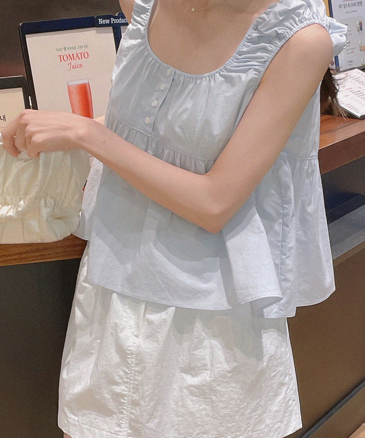 ブラウス モリガールキャミソール LIGHT BLUE