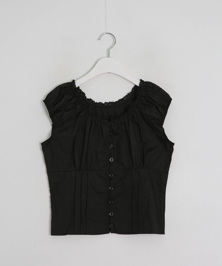 [뮤즈] 핀턱 프릴 나시