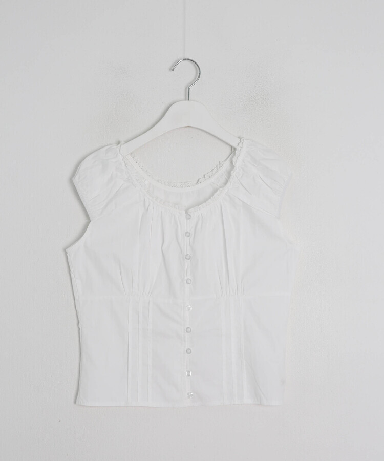 [뮤즈] 핀턱 프릴 나시