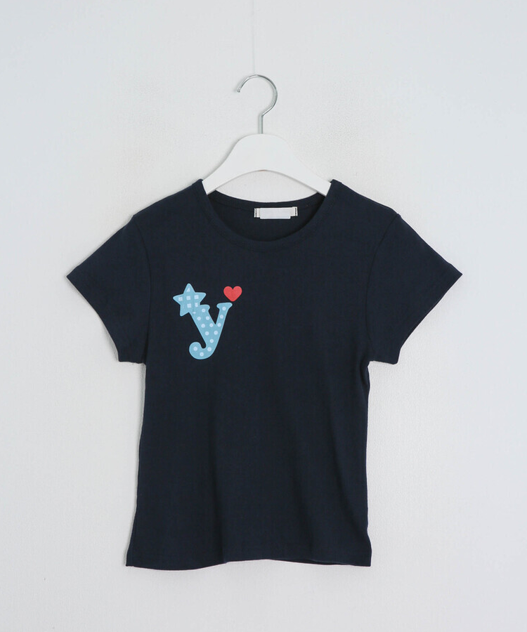 하트 골지 반팔 티셔츠