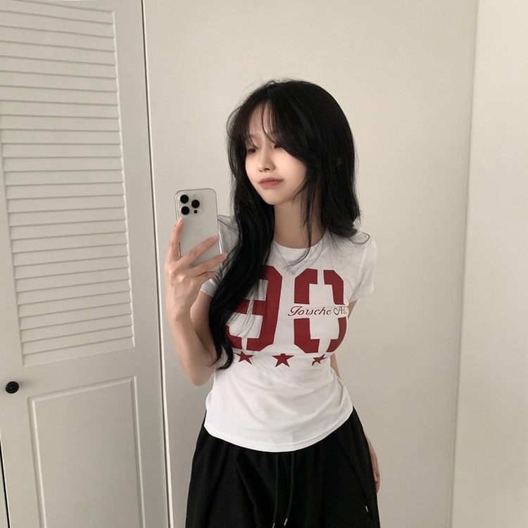 90ナンバー半袖Tシャツ WHITE