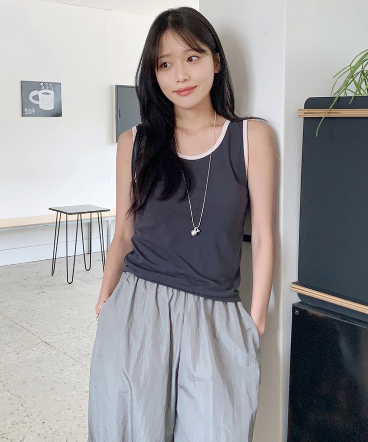 ゼリーポップバイカラーキャミソール｜ノースリーブ｜韓国