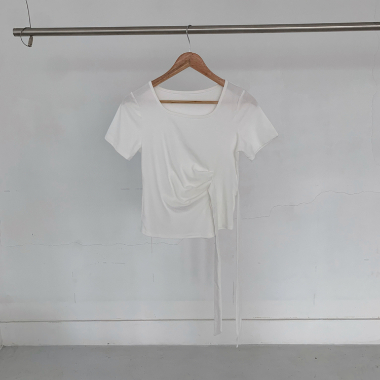半袖Tシャツ リボンシャーリング半袖Tシャツ