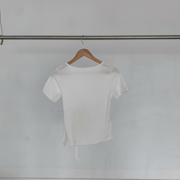 半袖Tシャツ リボンシャーリング半袖Tシャツ