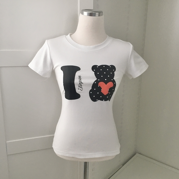 ドットベアクマスリム半袖Tシャツ
