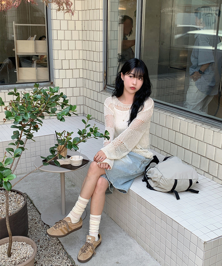 靴下・タイツ シースルーソックス IVORY