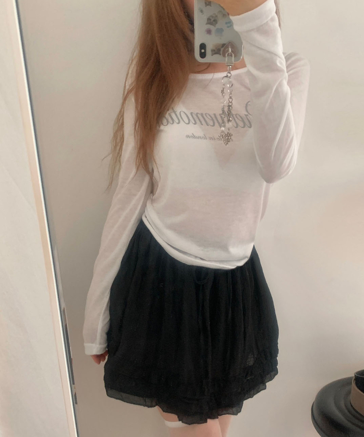 長袖Tシャツ ロンドンシースルー長袖Tシャツ IVORY