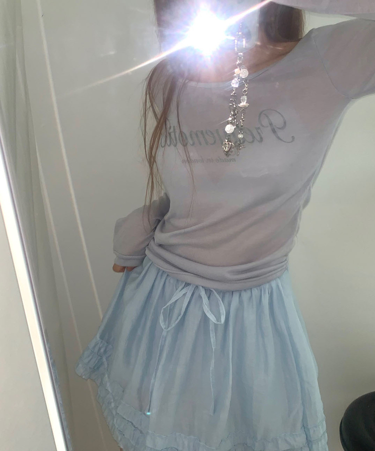 長袖Tシャツ ロンドンシースルー長袖Tシャツ GREY