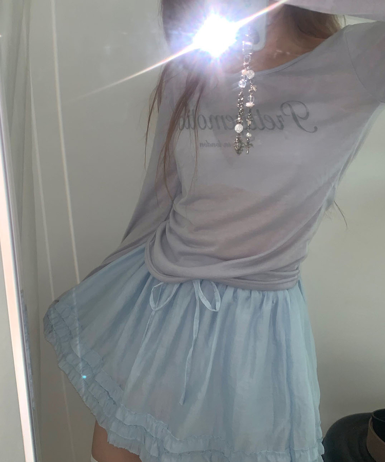 長袖Tシャツ ロンドンシースルー長袖Tシャツ GREY