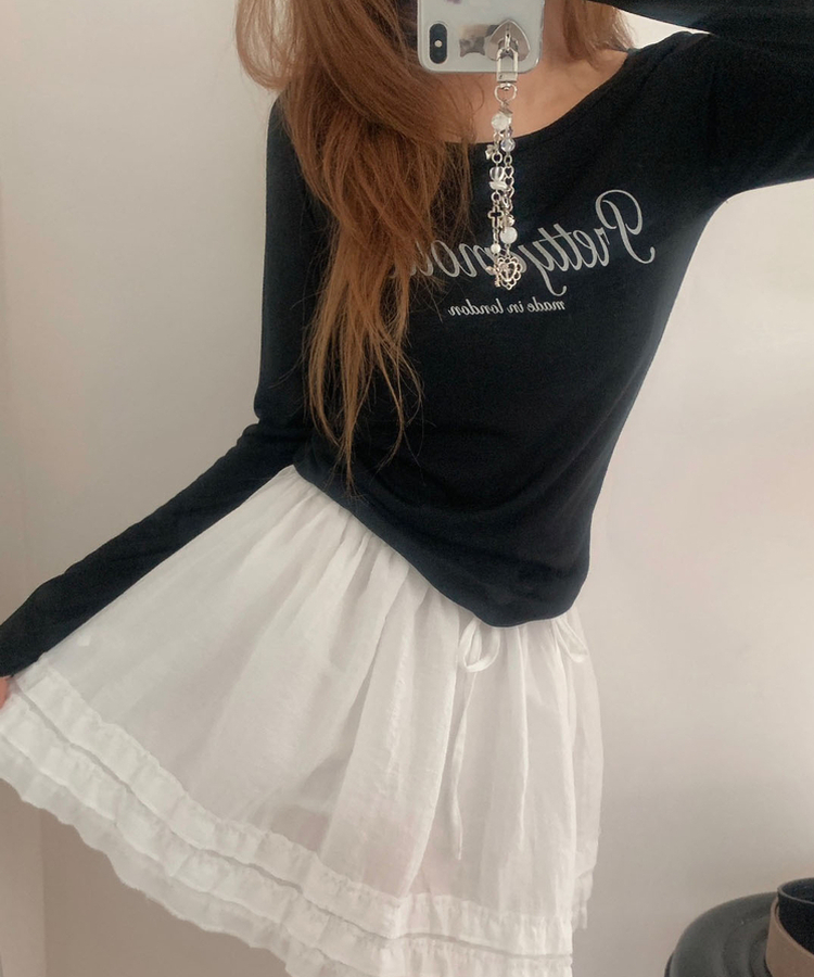 長袖Tシャツ ロンドンシースルー長袖Tシャツ BLACK