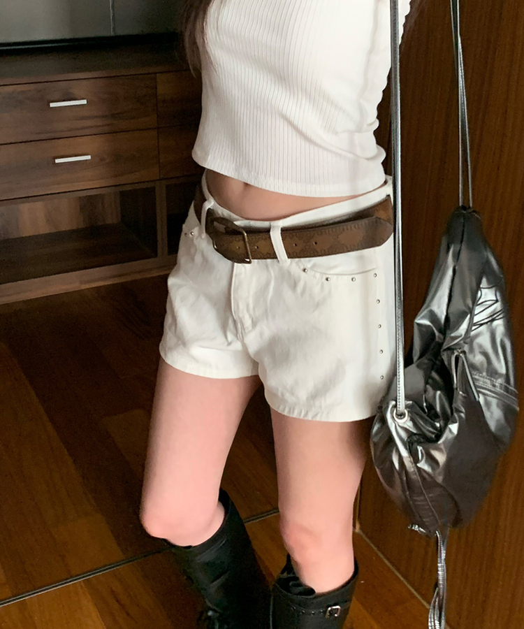 ショートパンツ パイショートパンツ IVORY