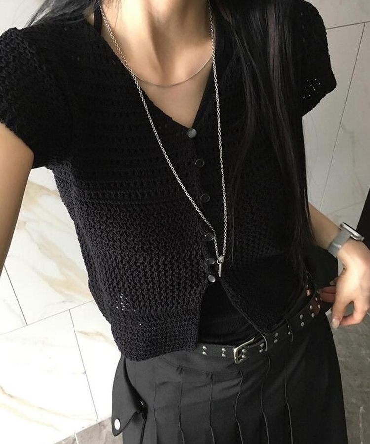 ノースリーブ サンデーホールターキャミソール(5color) BLACK