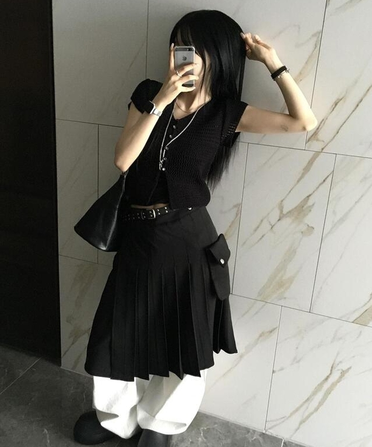 ノースリーブ サンデーホールターキャミソール(5color) BLACK