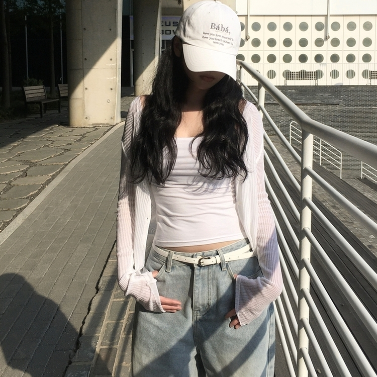カーディガン シースルーサマーカーディガン(5color) IVORY