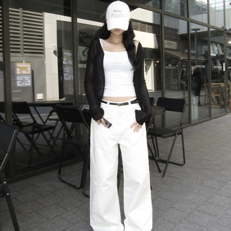 カーディガン シースルーサマーカーディガン(5color) BLACK