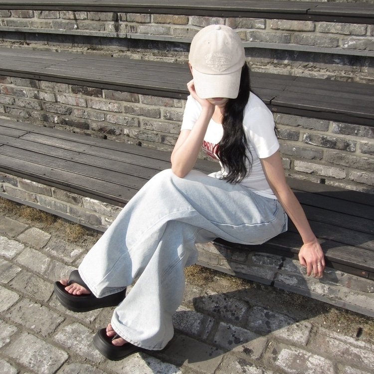 デニム デイリーポケットワイドデニム LIGHT BLUE