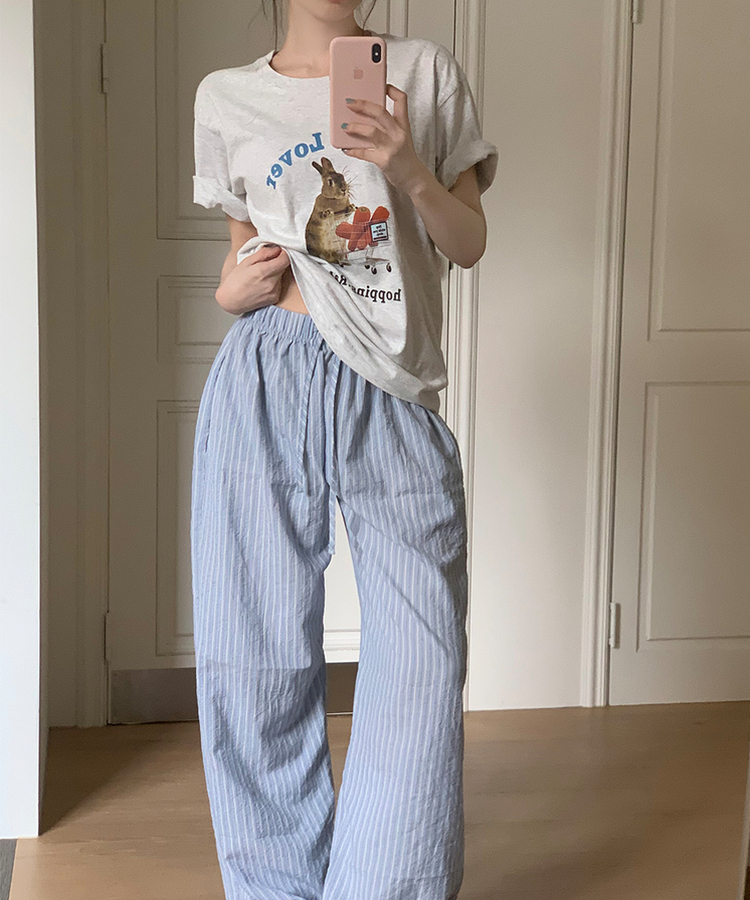半袖Tシャツ キャロットバニーTシャツ WHITE MELANGE