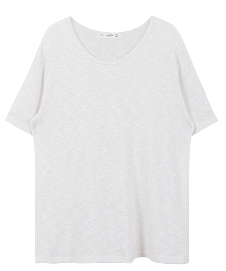 半袖Tシャツ ラインUネック半袖Tシャツ