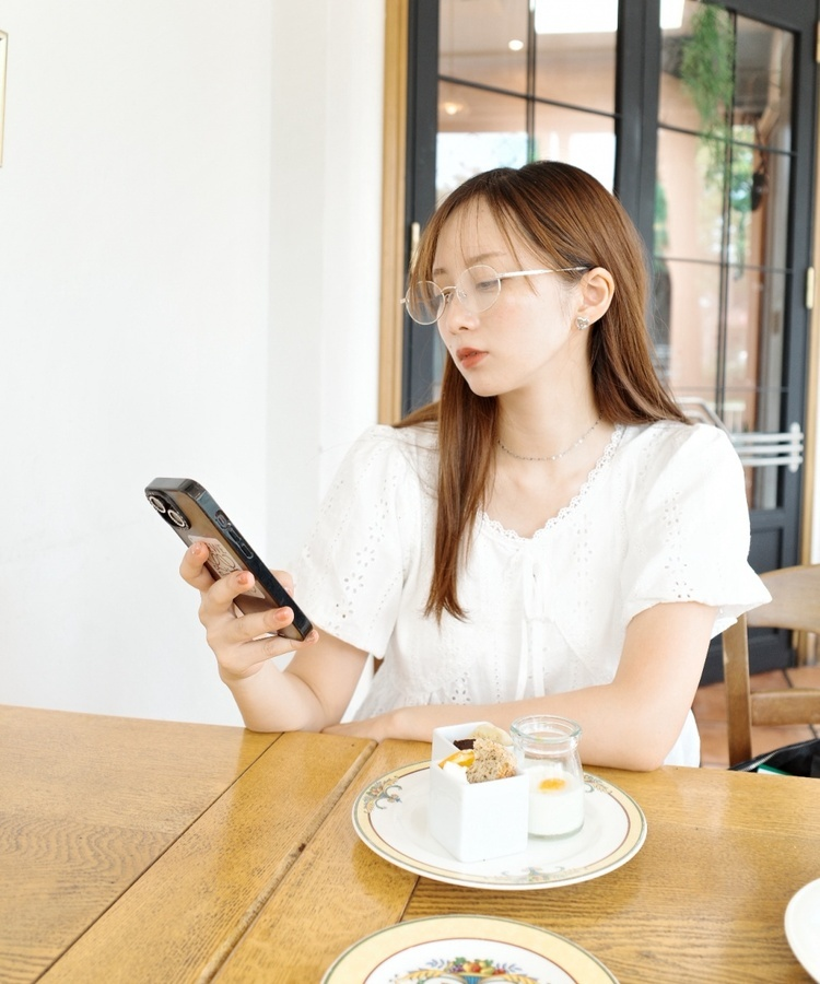 메탈 프레임 안경 골드