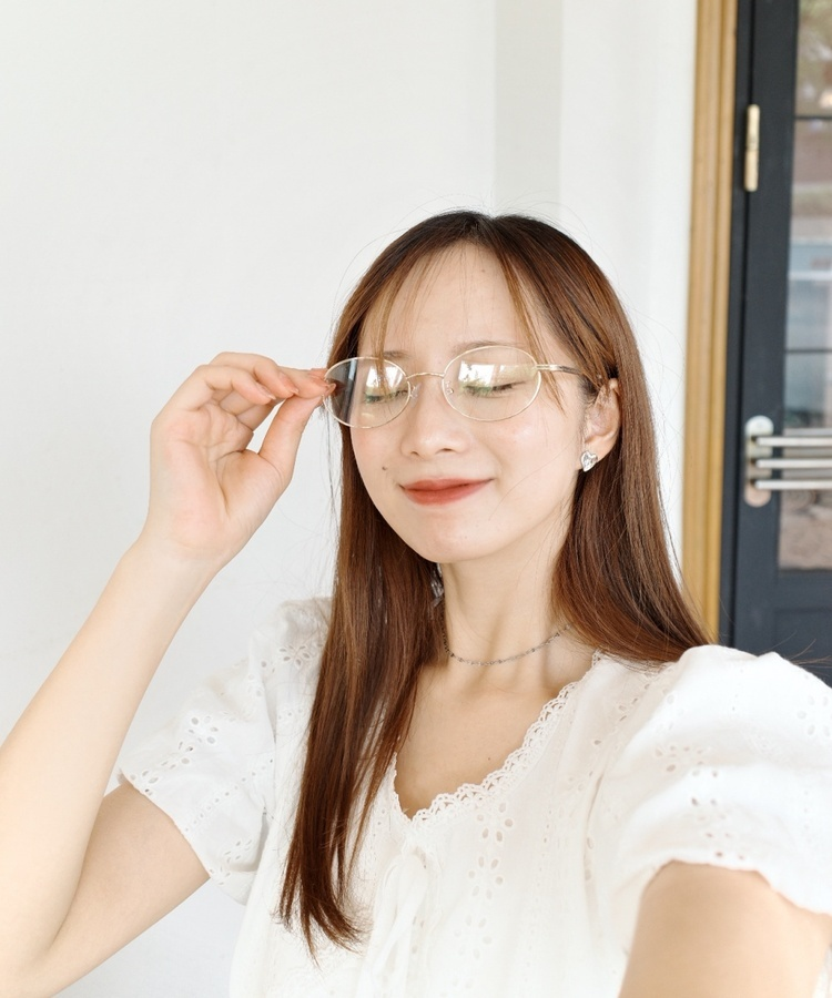 메탈 프레임 안경 골드