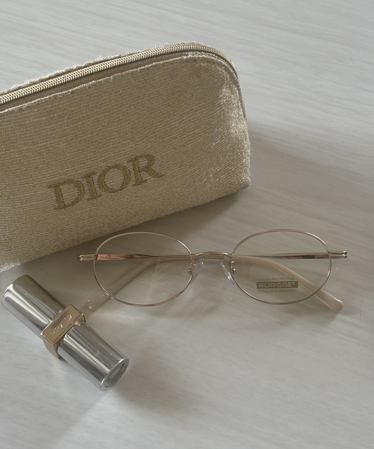 메탈 프레임 안경 골드