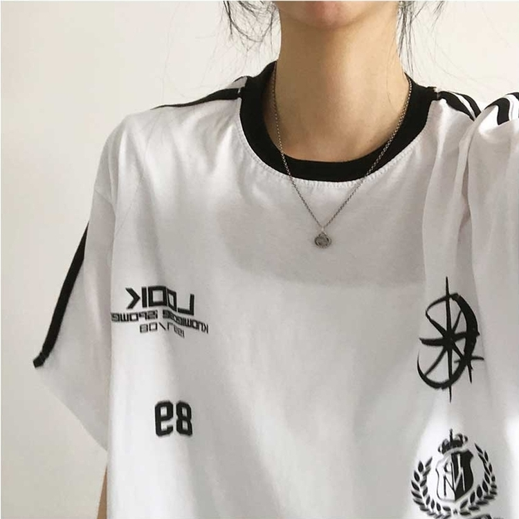 89ラインバイカラー半袖Tシャツ｜半袖Tシャツ｜韓国ファッション