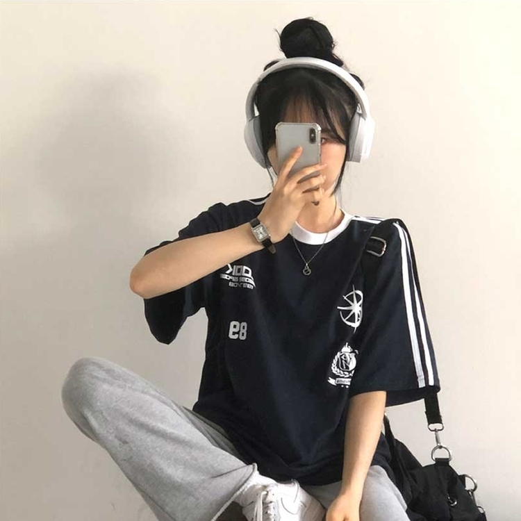 89ラインバイカラー半袖Tシャツ｜半袖Tシャツ｜韓国ファッション通販 SONA