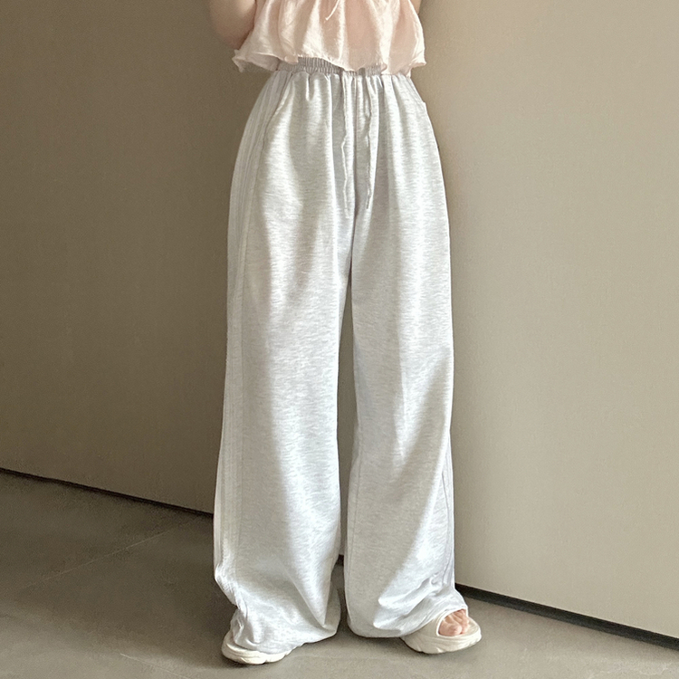 レースワイドジョガーロングパンツ｜コットンパンツ｜韓国ファッション