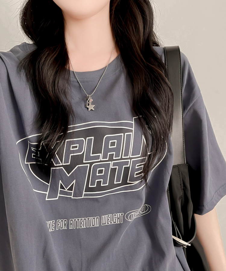 ピグメントオーバー半袖Tシャツ BLUE