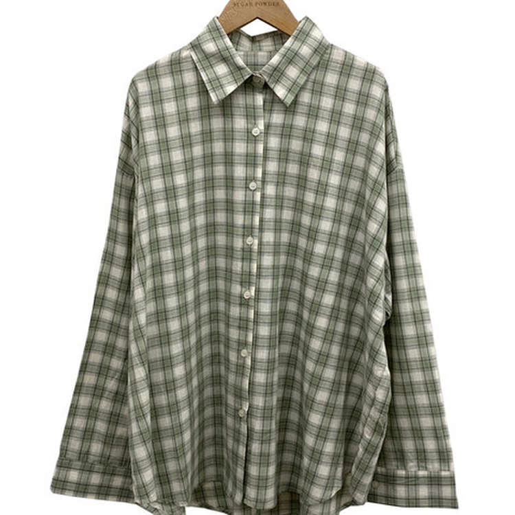 루즈핏 체크 셔츠남방 3color