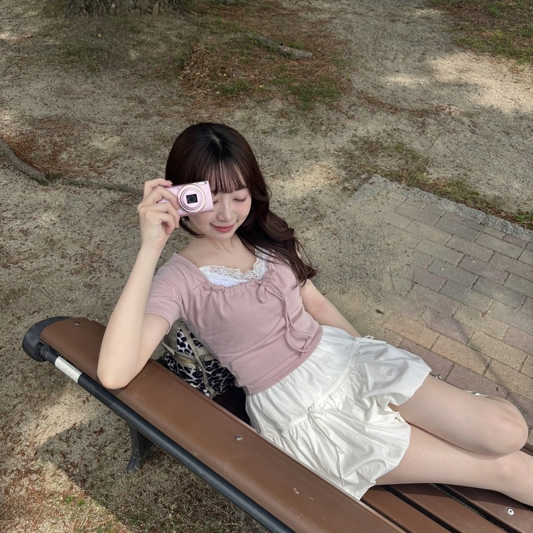 半袖Tシャツ リボンシャーリング半袖Tシャツ