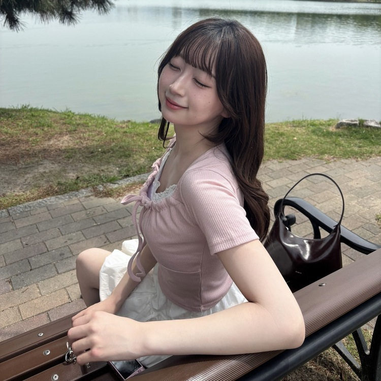 半袖Tシャツ リボンシャーリング半袖Tシャツ