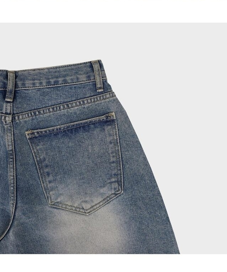 ダメージバルーンワイドデニムパンツ