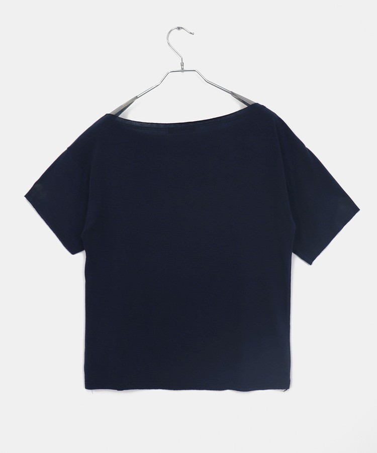 ワンオフショルダープリンティング半袖Tシャツ