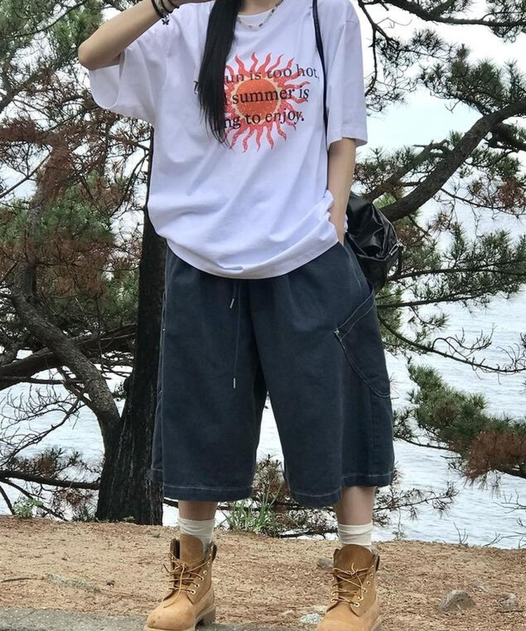 ショートパンツ ピグメントバミューダパンツ NAVY