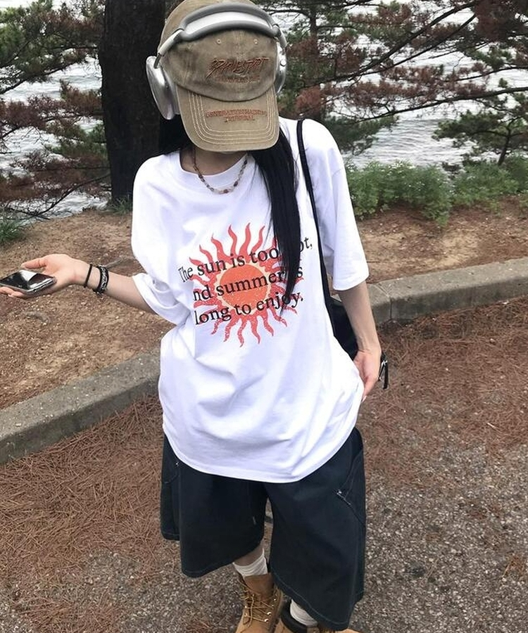 ショートパンツ ピグメントバミューダパンツ NAVY