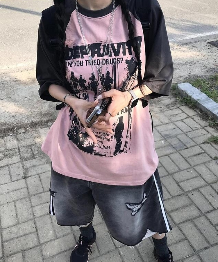 ショートパンツ ダメージトラックラインバミューダパンツ BLACK DENIM