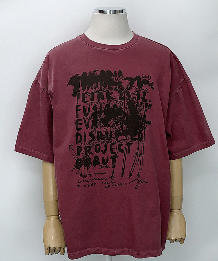 半袖Tシャツ ドリップピグメント半袖Tシャツ
