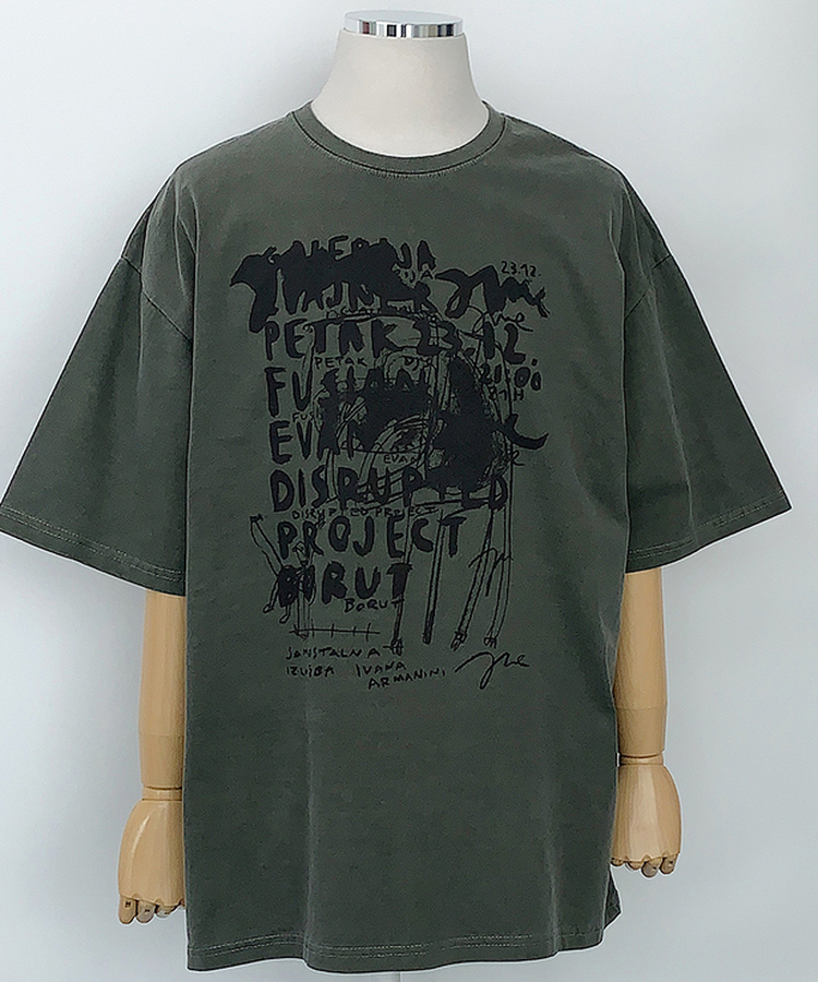 半袖Tシャツ ドリップピグメント半袖Tシャツ